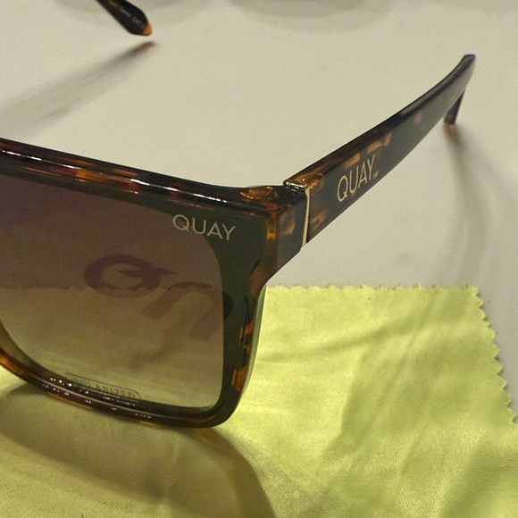Quay Australia Tortoiseshell Brown Shield Sunglasses
